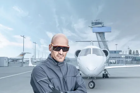 COPEC® for the new astrospec 2.0 safety glasses - UVEX man with glasses